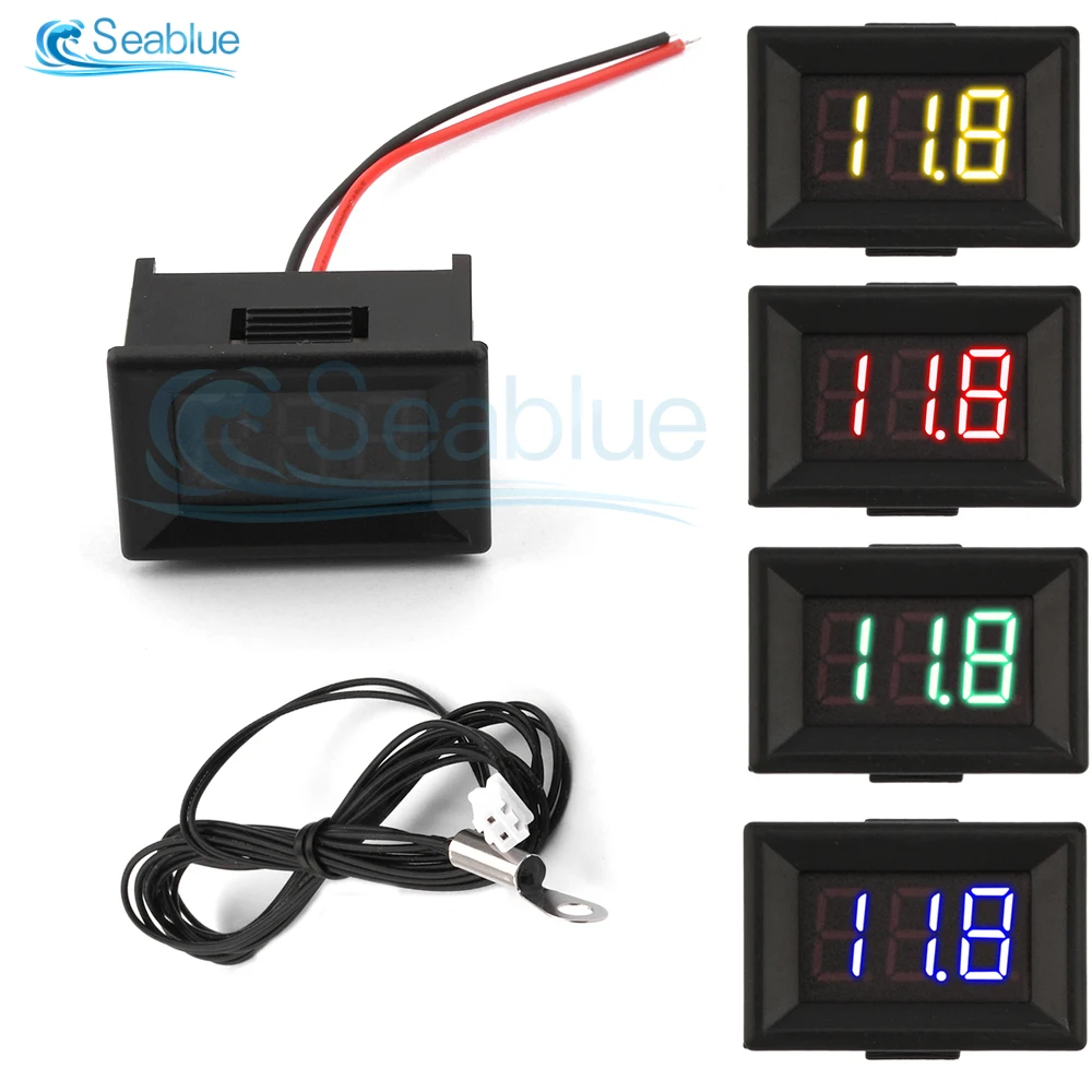 

DC4-28V Digital Temperature Sensor Meter Thermometer Hygrometer Gauge Digital Temperature Control Ntc Metal Waterproof Sensor