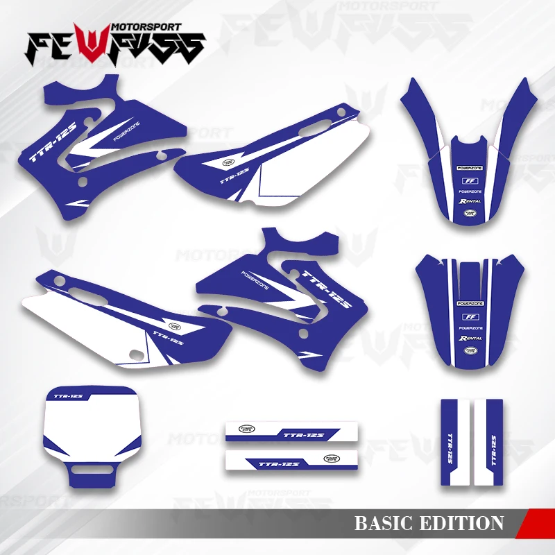 

Fewfuss Graphics Decals Stickers Motorcycle Background Custom For YAMAHA TTR 125 TTR125 2000 2001 2002 2003 2004 2005-2007 001