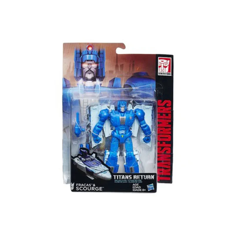 Hasbro Transformers Titans Return Fracas & Scourge 12Cm Deluxe Class Anime Original Action Figure Model Toy Gift Collection