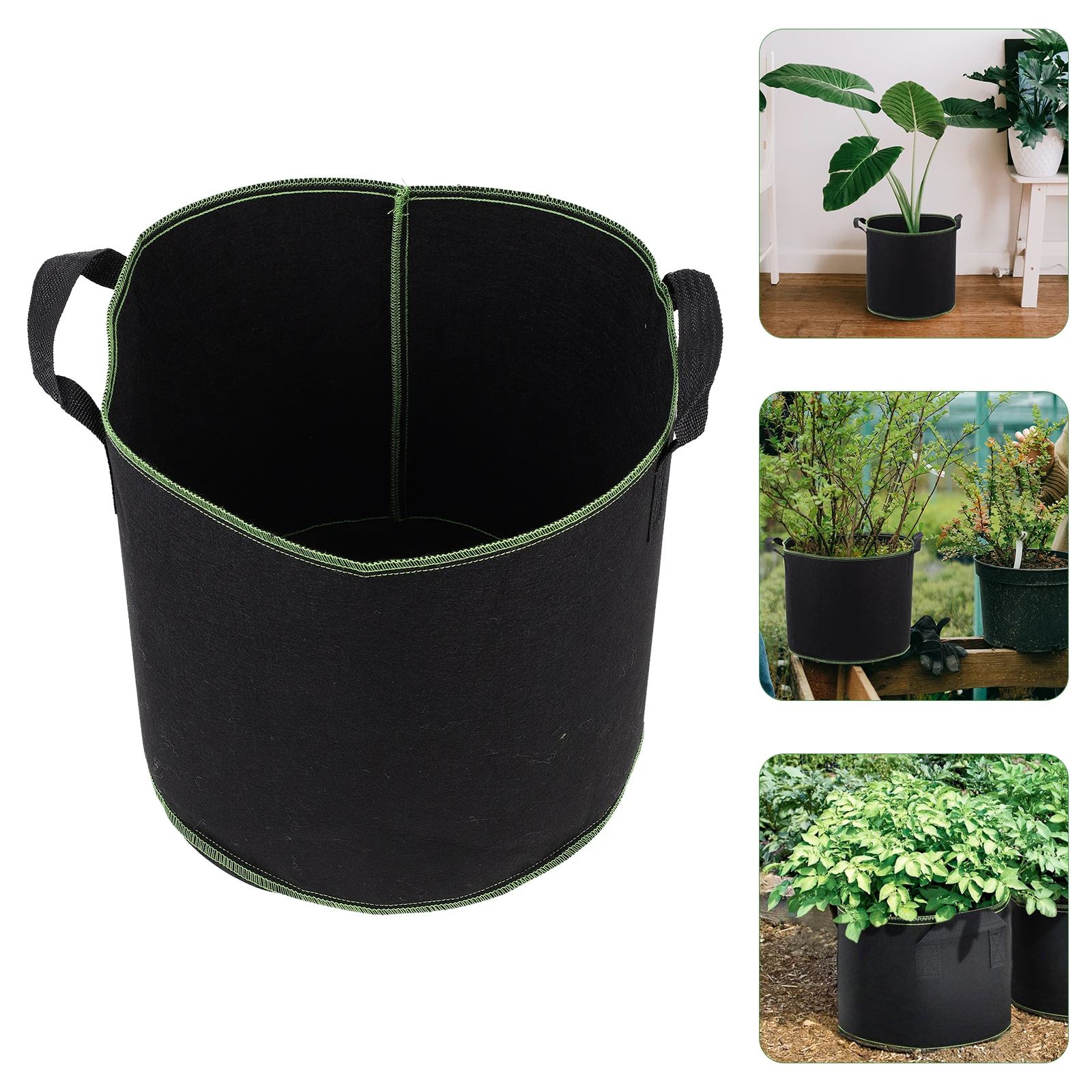 

5 Pcs Non-woven Plant Grow Bags Nursery Seedling Bucket Garden Bed Pots Durable Water Drainage Flower Vegetable Planter