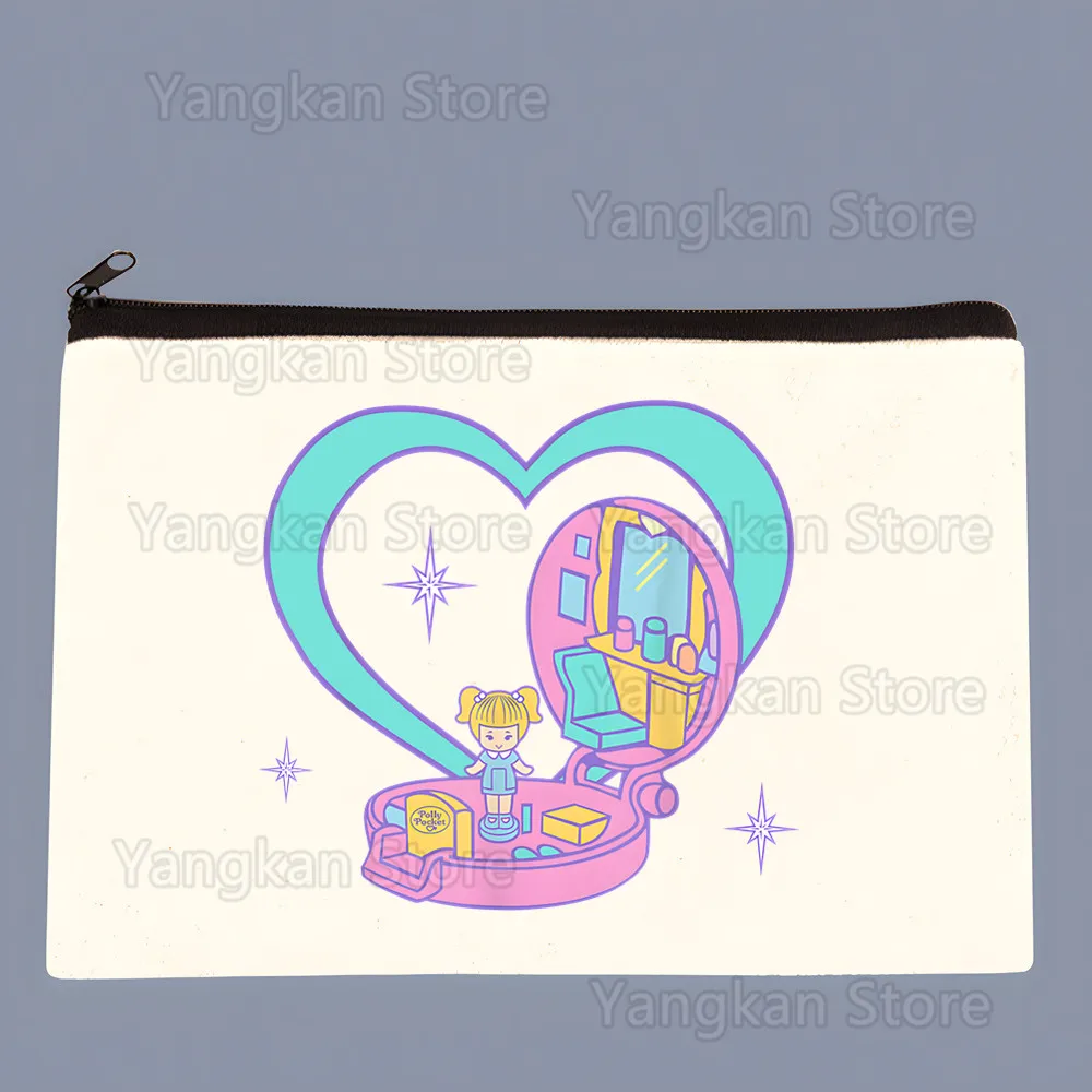 بولي جيب حقيبة يد نمط قماش تخزين أكياس السفر حقيبة مستحضرات التجميل متعة زيبر الحقيبة اللوازم المكتبية #2