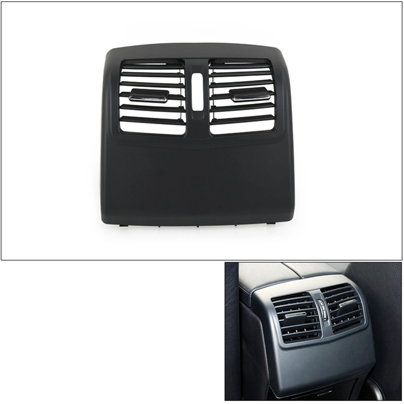 For Mercedes Benz E Class W212 2012-2015 Car Rear Central A/C Air Vent Outlet Grill Cover Center Conditioning Panel Grille Frame