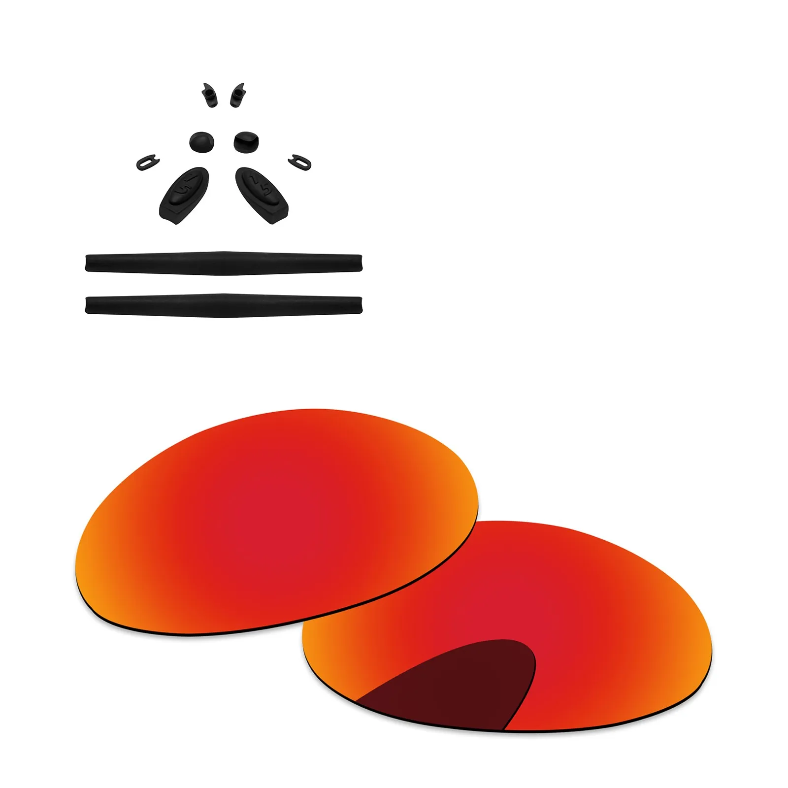 Bsymbo Polarized Replacement Lenses and Black Ear Socks & Nose Pads for-Oakley Romeo 1 Sunglasses - Multiple Options