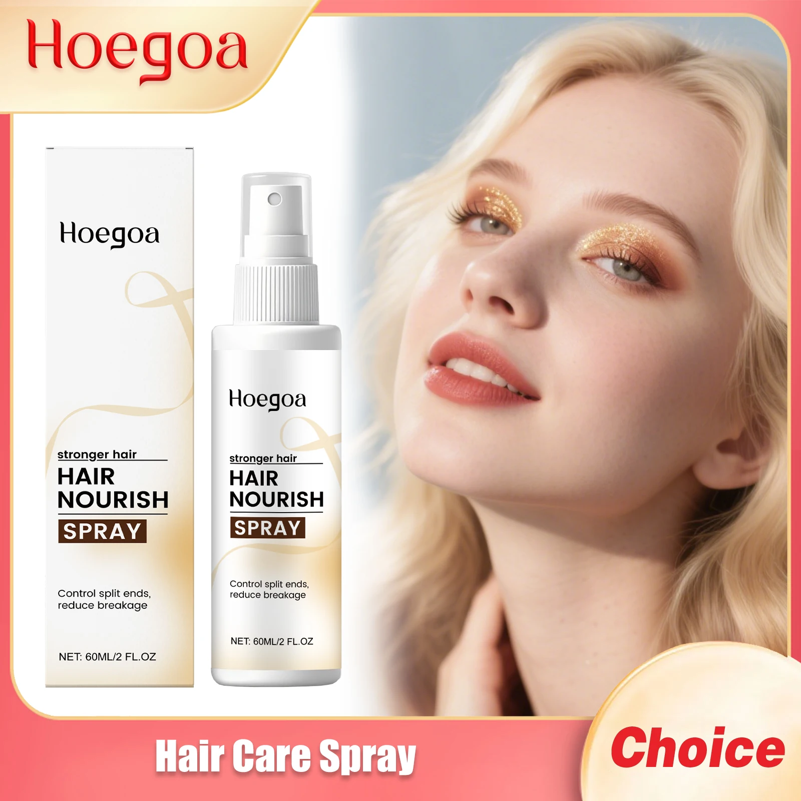 

HOEGOA Hair Care Spray Enhance Elasticity Eliminate Frizz Nourishing Scalp Deep Hydrate Brighten Luster Hair Moisturizing Spray