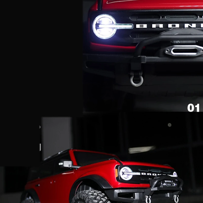 LED Light System Front & Rear Lamp Group For Traxxas TRX4 2021 Bronco 1/10 RC Crawler Car Turn Signals Brake Lights