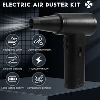 TFTP-110000RPM 80W Electric Air Duster Mini Turbo Violent Fan Rechargeable Blower Super Strong Jet Dry Keyboard Cleaning Tool