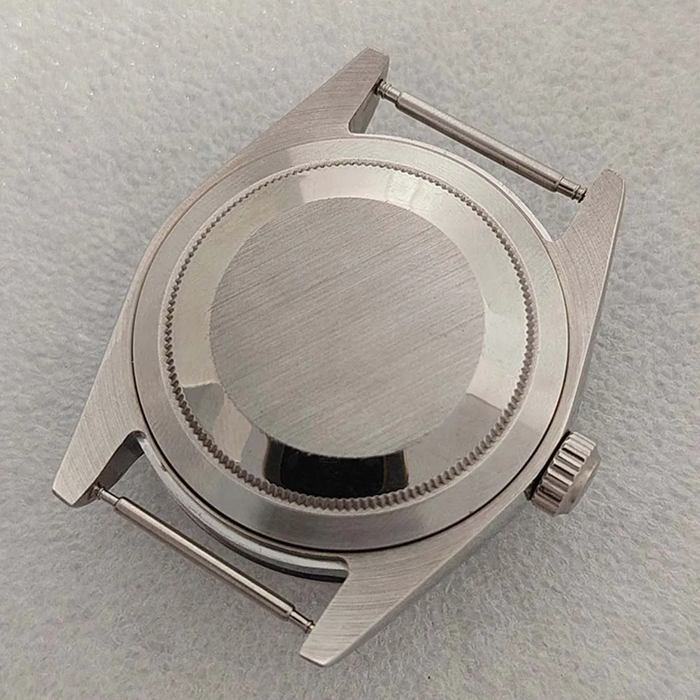 41mm Dog-Tooth Steel Watch Case 21mm Five-Link Strap Rolled Bracelet Sapphire Crystal Glass for 8285 Movement Watch Modification