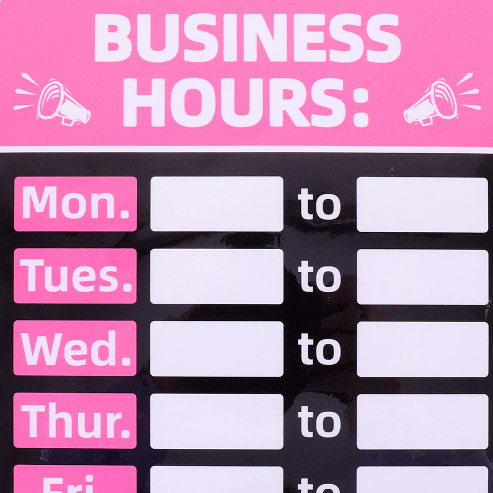 

2pcs Business Sign Stickers Opening Sign With Hours Waterproof Self-Adhesive Store Opening Decal For Shop Cafe Bank Pvc