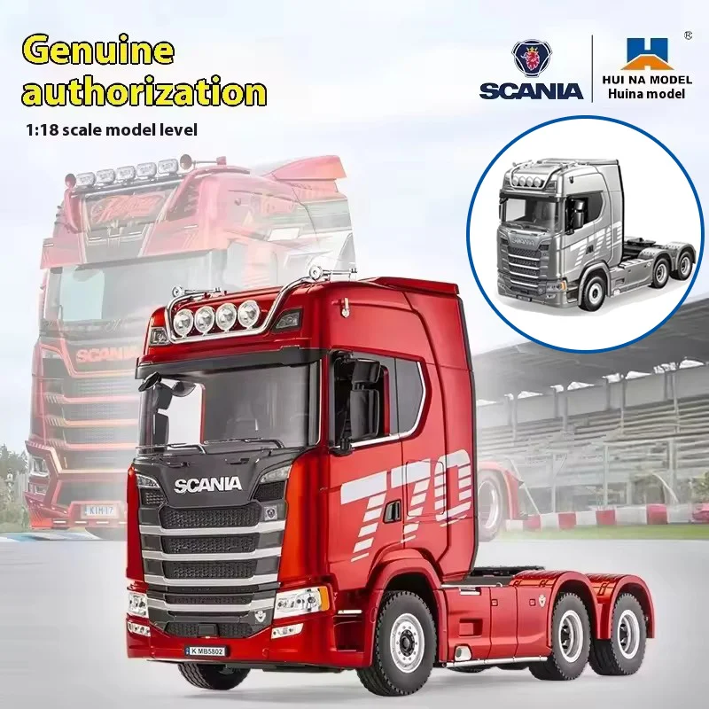 

Huina 1501 770s Радиоуправляемый грузовик масштаб 1/18 Модель 19-канальный 2,4 г Инженерный прицеп со световым звуком Игрушка с дистанционным управлением Подарок