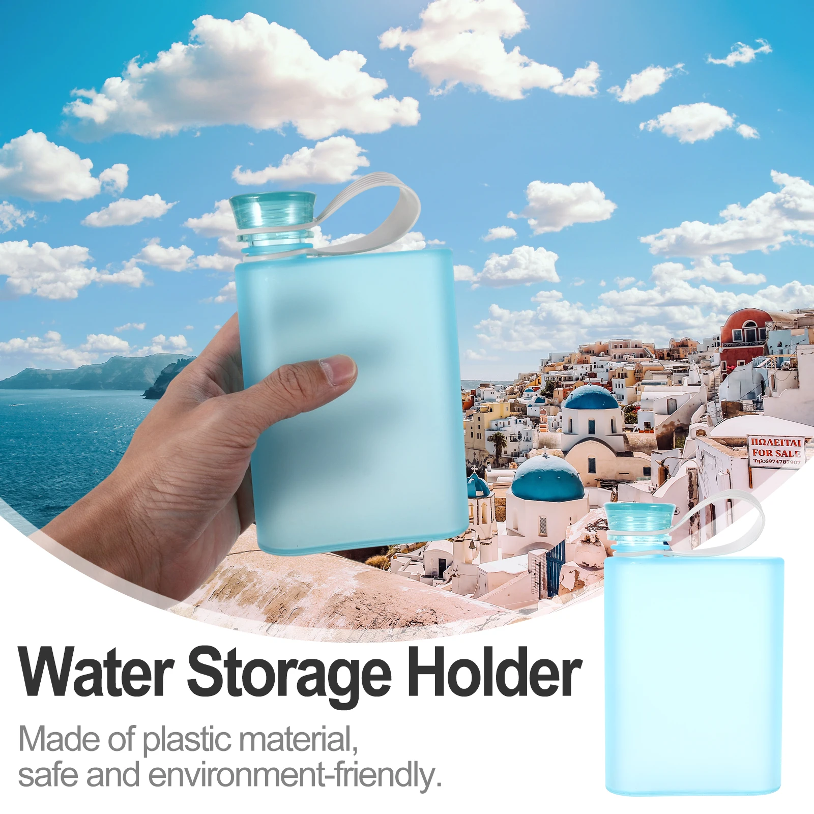 

1pc Sports Water Bottle Portable Plastic Outdoor Fitness Travel Lightweight Durable Gym Running Camping Hydration