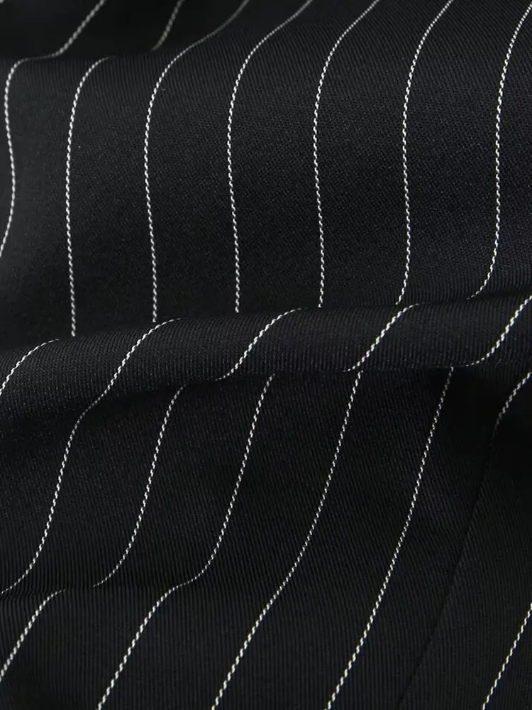 Nlzgmsj 2025 moda listrado em camadas vestidos curtos para mulheres manga longa blazer mini vestido mulher chique elegante escritório senhora vestido