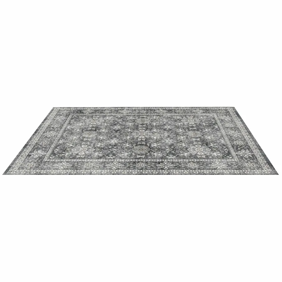 

Large Area Rug 8 x 10 ft AntiSkid and TearResistant Floor Mat Vintage Gray