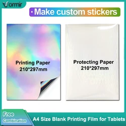 Vormir A4 Size Tablets DIY Printing Film for Cutting Machine Blank Back Skin stickers for iPad 11 inches 10.2 10.9 inches
