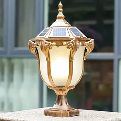 Solar Energy Outdoor LED Pillar Lamp Garden Light Waterproof IP43 Wall Lamp Pathway Landscape Solar Lights for Garden Decoration