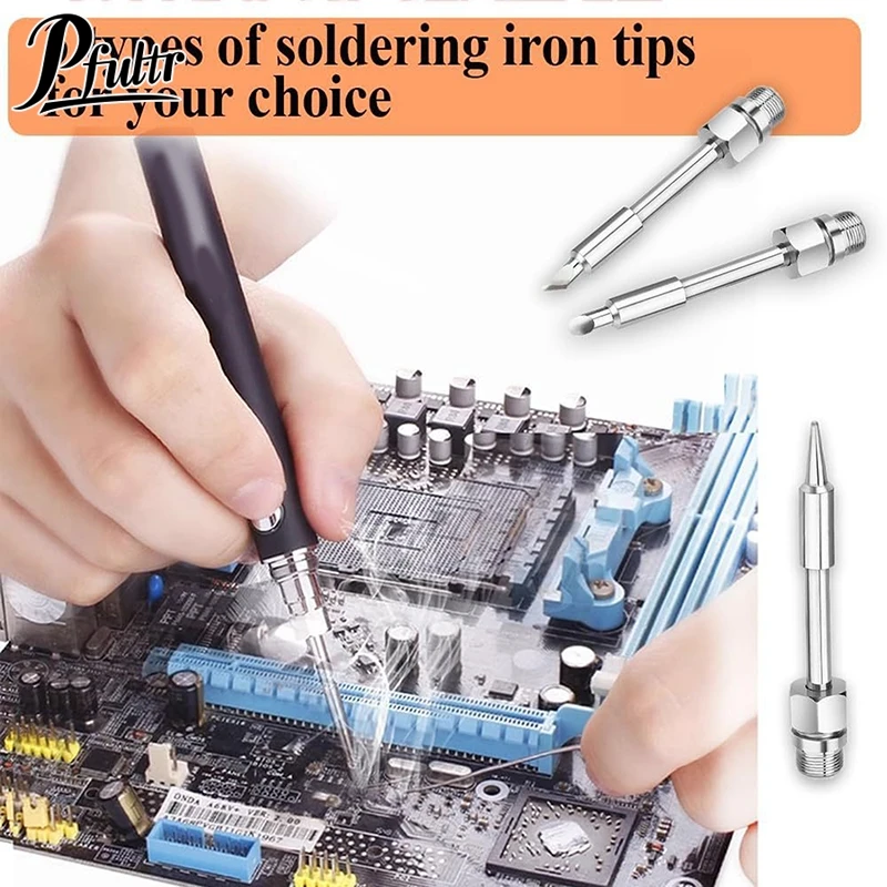 1/3Pcs 510 Interface Soldering Iron Head Mini Portable Soldering Iron Tip Accessories Tool USB Solder Tip