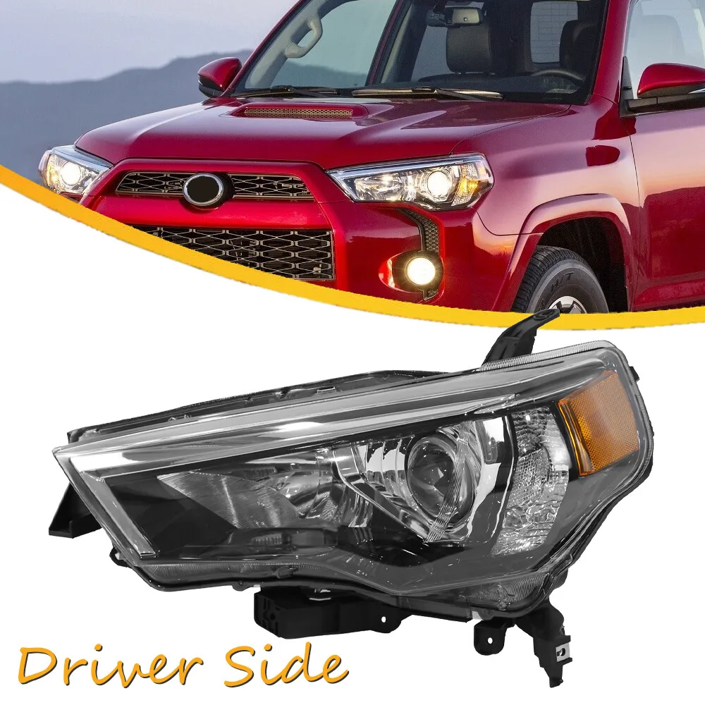 

Left Front Bumper Headlight Chrome Housing Halogen For 2014-2020 Toyota 4Runner