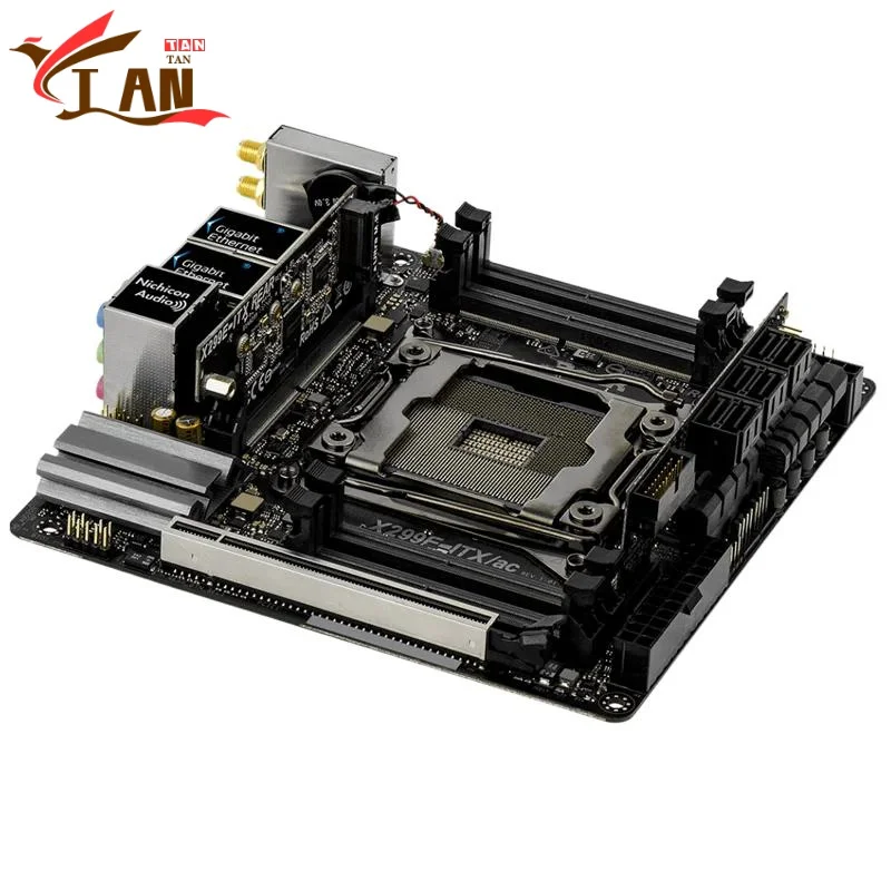 ل ASROCK X299E-ITX/AC اللوحة الأم 128GB PCI-E3.0 M.2 LGA 2066 DDR4 Mini-ITX X299 اللوحة الرئيسية 100% تم اختبارها بالكامل TAN