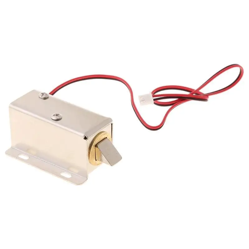 금속 12V 전자 도어락 컴팩트 솔레노이드 밸브 잠금용 자동 저전력 잠금 해제 안전 기능