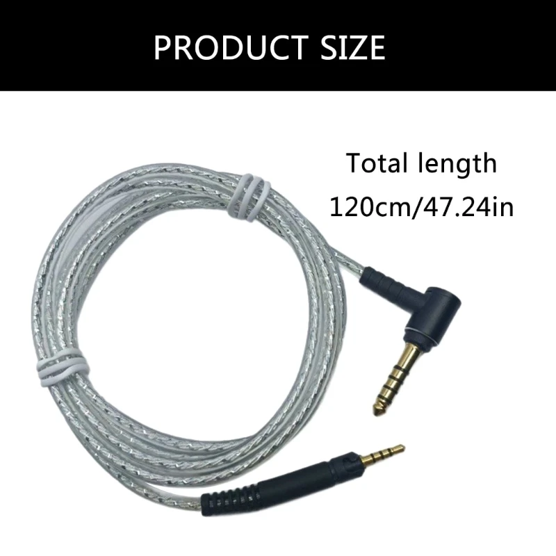 Cable repuesto para auriculares R91A Audiophiles, placa plateada, para auriculares HD598/599HD558HD518/HD599/HD569, enchufes