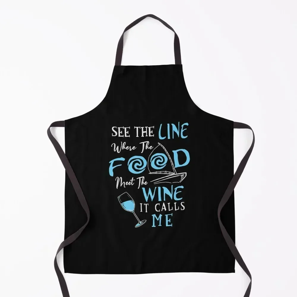 

The Food Meets The Wine Apron Women's japanese woman Apron