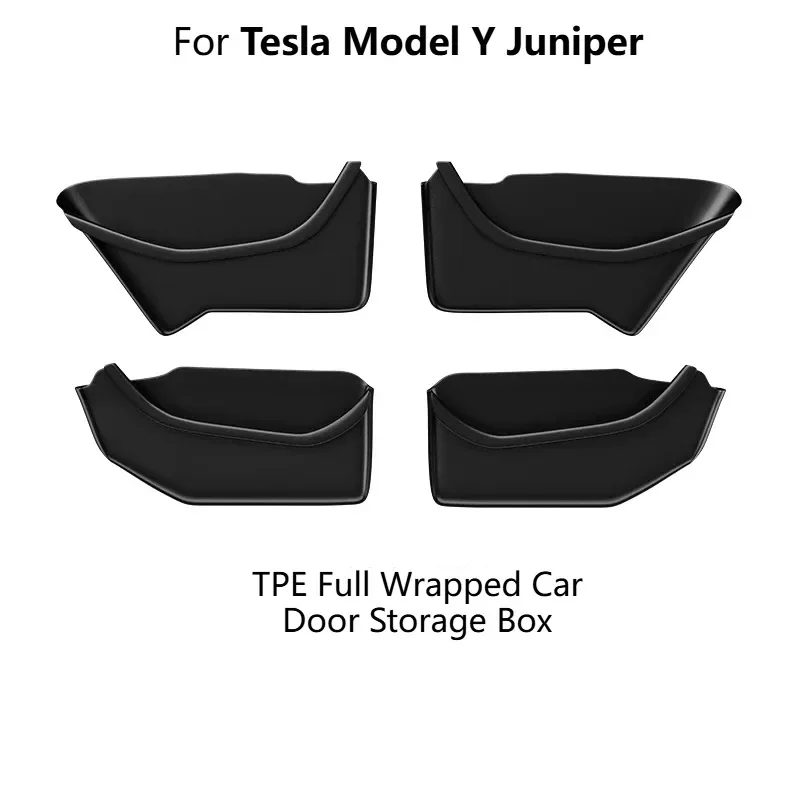 Door Slot Mat Precise Fit Organizer Mod Parts For Tesla Model 3 Highland/Model Y Juniper/Y L/Y Juniper Door Pocket Storage Box