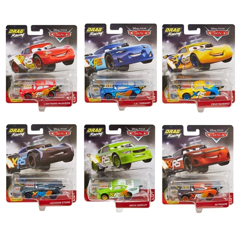 

Disney Pixar Cars XRS Drag Racing Singles Series Lightning Mcqueen Curz Ramirez 1: 55 Scale Die-Cast Vehicle Metal Toy for Kids