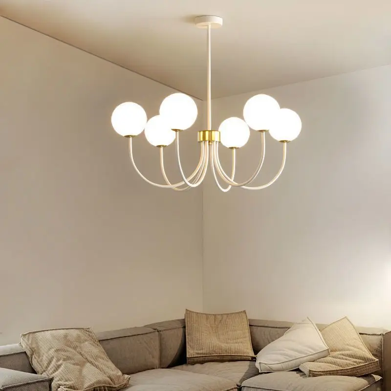 스칸디나비아 모던 럭셔리 철제 유리 펜던트 조명 거실 식당 침실 서재 조명 램프 천장 조명 LED 램프