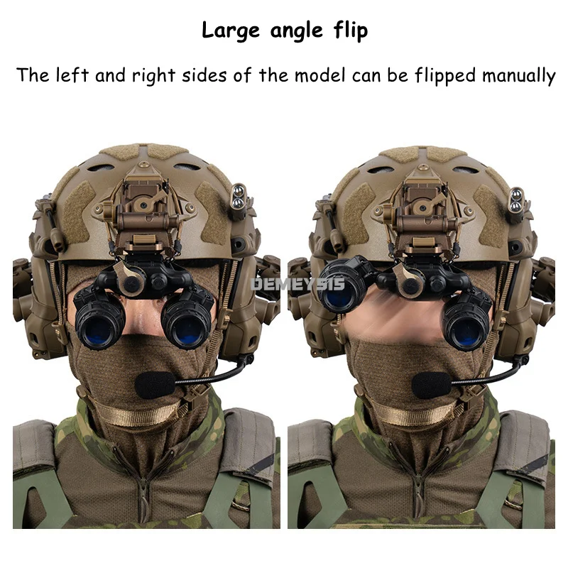 Tactical Helmet NVG Dummy Model No Function DTNVS Night Vision Goggles Model Folding Dummy Binocular for Cosplay Hunting Helmet view 6