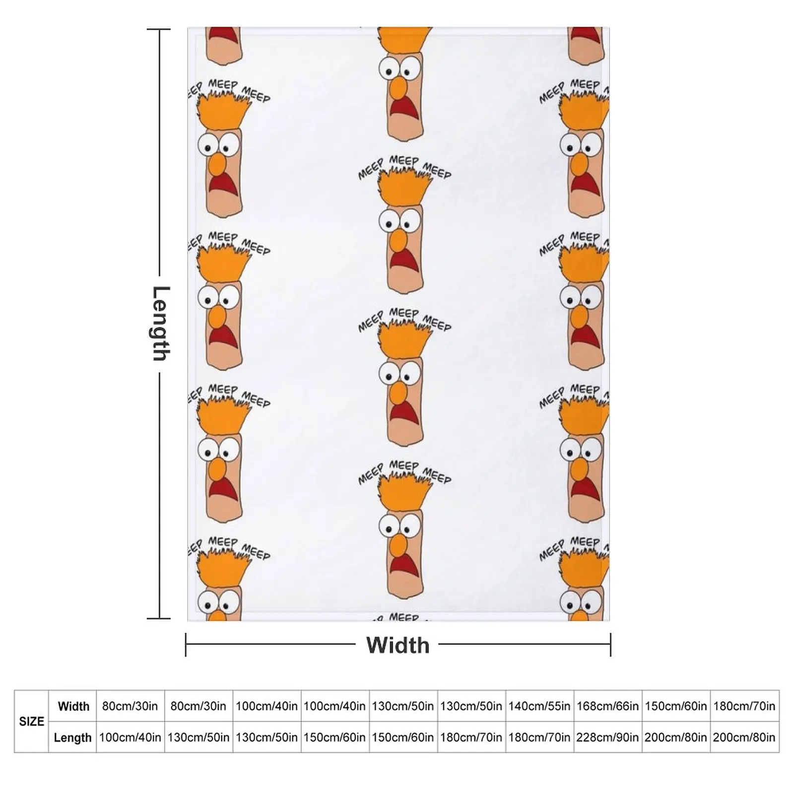 The Muppets - Beaker Meep Meep Meep Throw Blanket Bed Thin Beach Summer Beddings Blankets