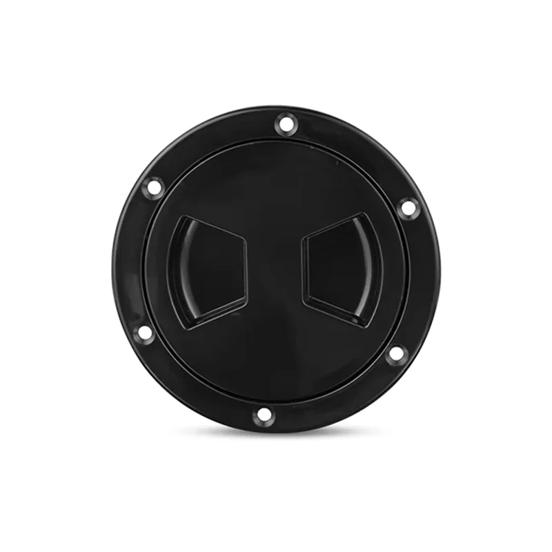 ABS Screw Out Access Hatch Cover Non-Slip Black Round Inspection Hatches For Boat-Ready For Kayak 5 Inch