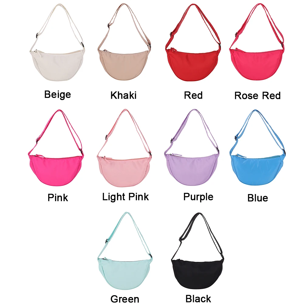 حقائب كتف نسائية من النايلون الهلال حقائب كروس بسيطة وأنيقة حقائب يد نسائية