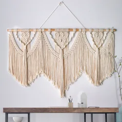 Large Macrame Wall Hanging Tapestry Boho Style Hand Weaving For Home Decor Curtain Wedding Living Room Background Decoration