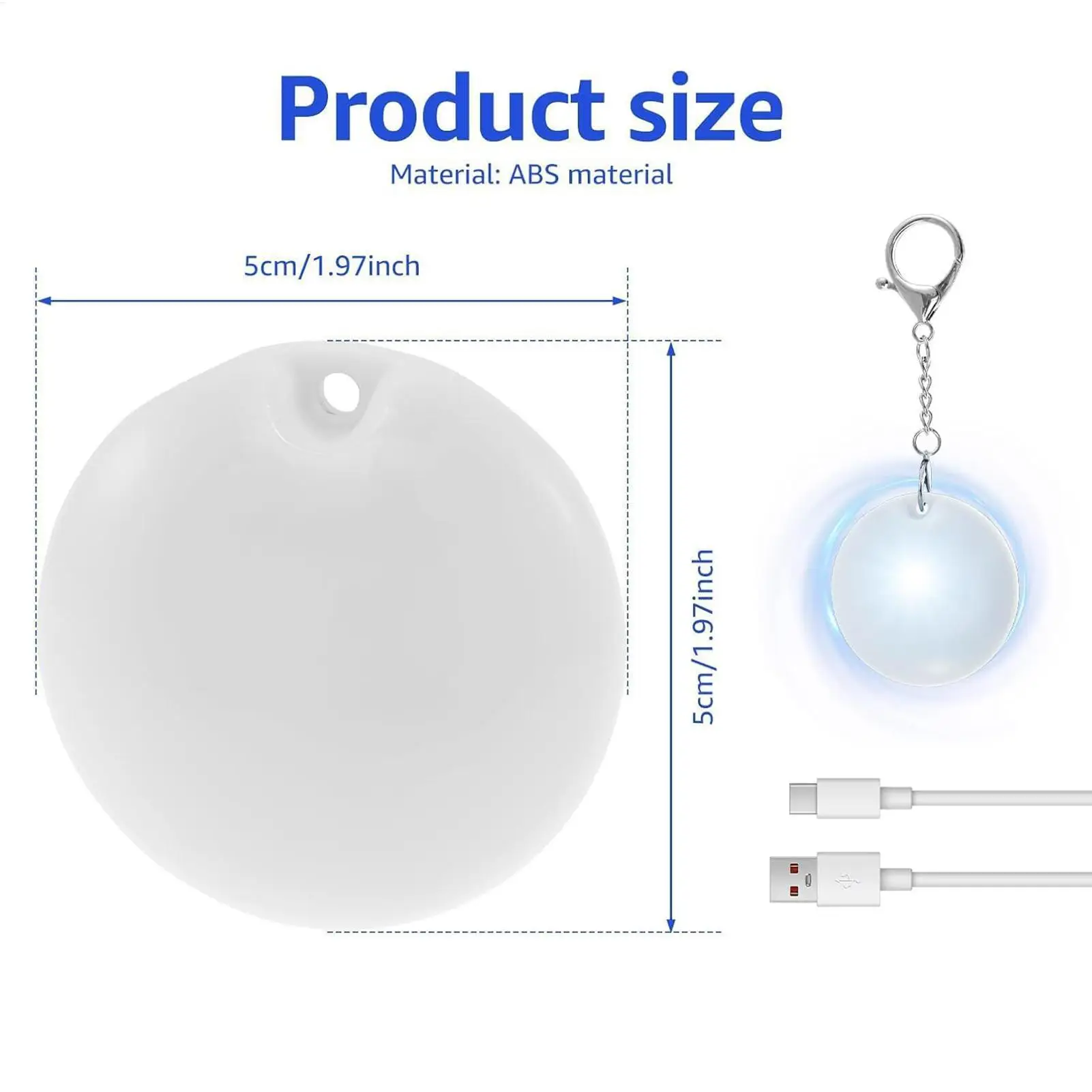 حقيبة الظهر الخفيفة القابلة لإعادة الشحن اللمس الاستشعار LED مصباح المفاتيح محفظة أضواء حقيبة الملحقات للنساء الفتيات محفظة جيب السفر