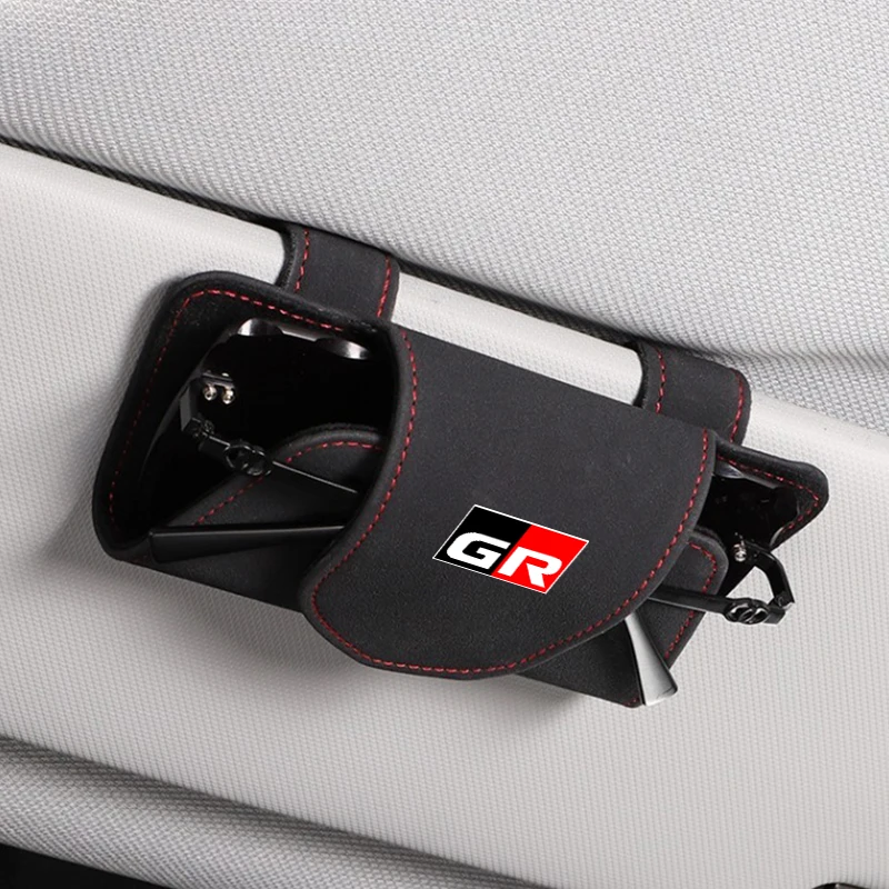 

Car Sunglasses Clip Eyeglasses Clip Card Ticket Holder For Toyota GR Corolla Yaris Aygo Prius Crown CHR Camry Auris Rav4 Cruiser