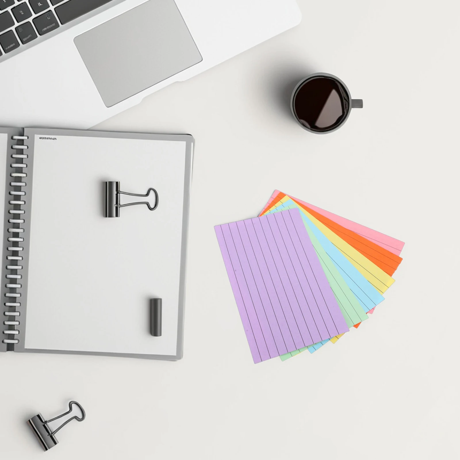 

300pcs Double Sided Lined Notebook Colorful Index Cards Portable Size Study Office Paper Memo Pad Multicolor