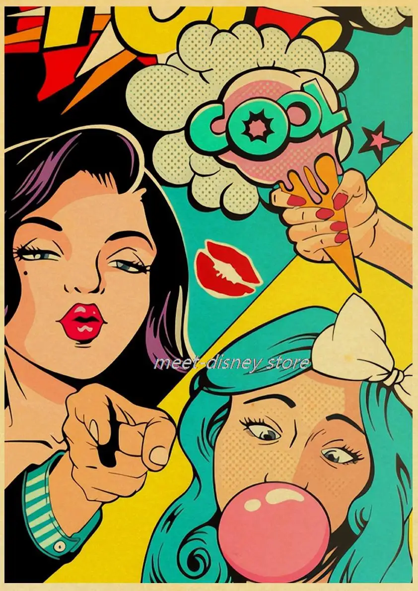 Retro Comics Pop Art Sexy Girl Poster  Sad Cry Girls Wall Picture For Modern Printing Art For Living Room Bedroom Home Decor