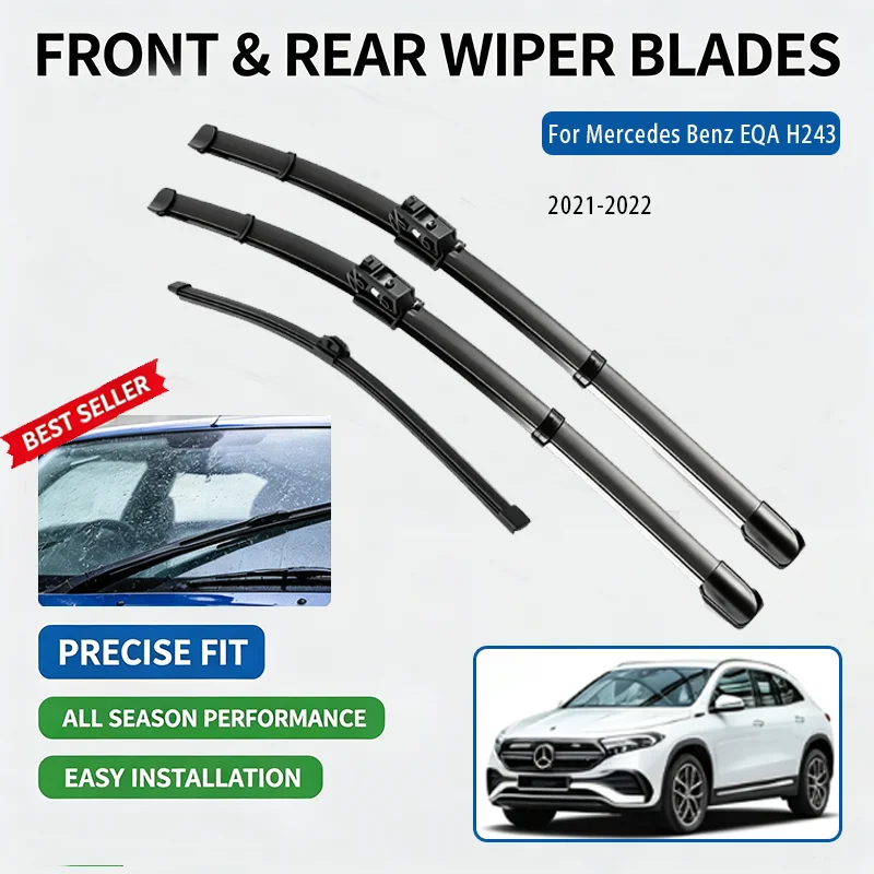 For Mercedes Benz EQA H243 2021-2022 EQA250 EQA300 EQA350 Front Rear Wiper Blades Windscreen Car Accessories