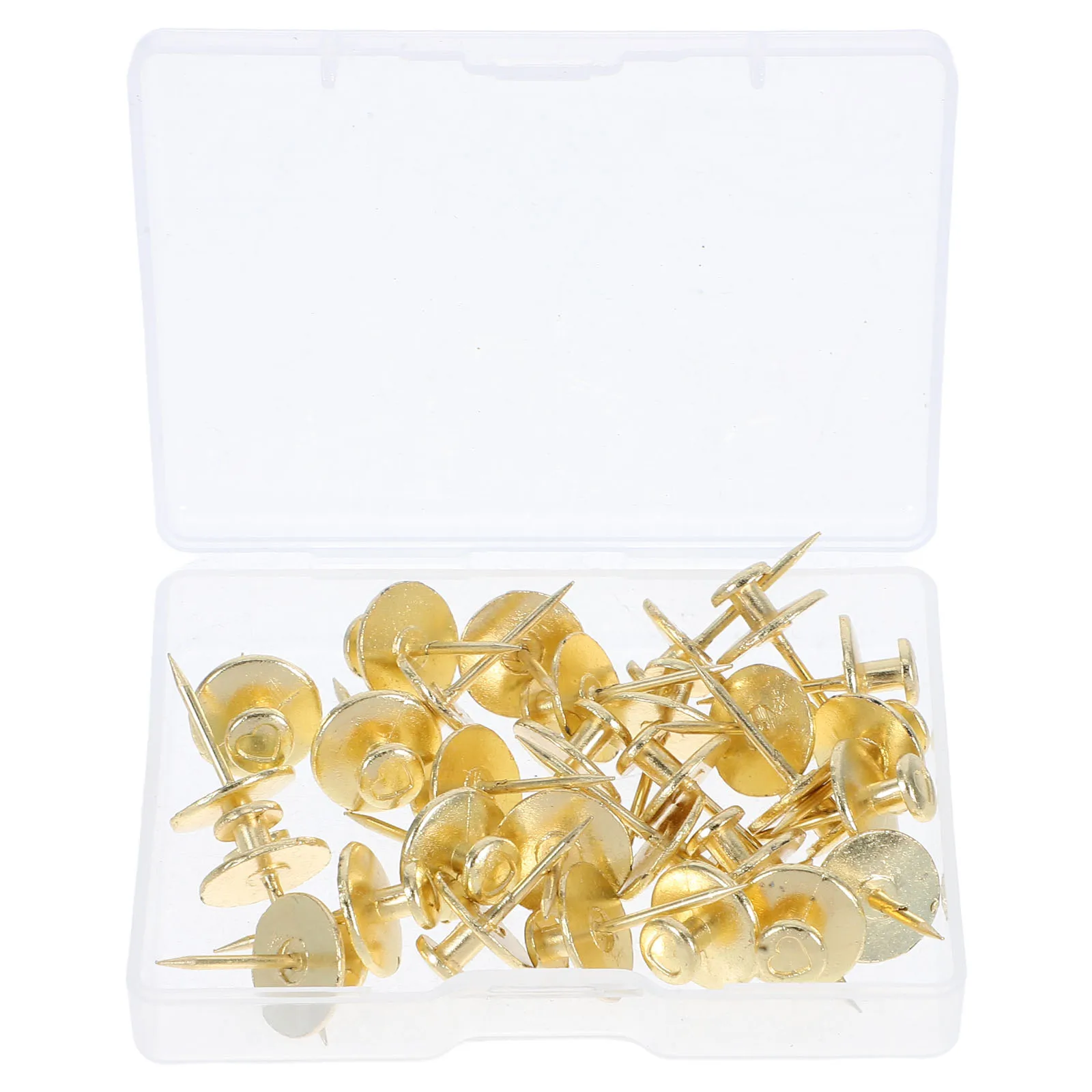 

30pcs Heart-Shaped Picture Hanging Nails Zinc Alloy Double Headed Photo Hangers Decorative Push Pins For Cork Board Wall Decor