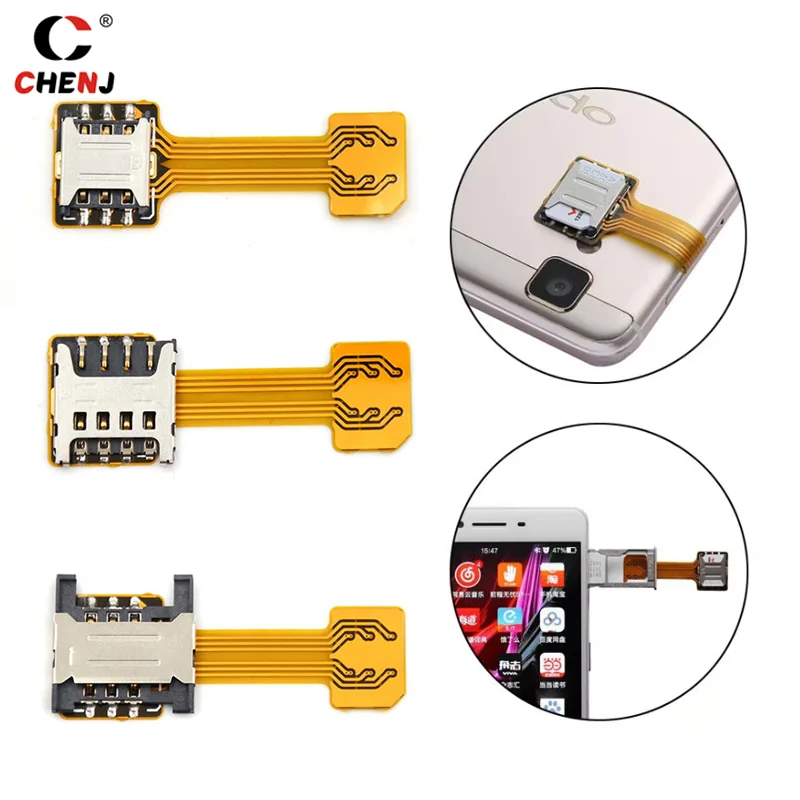 1pc Hybrid Dual Micro Nano SIM Card Adapter Converter Extension SD Slot Android