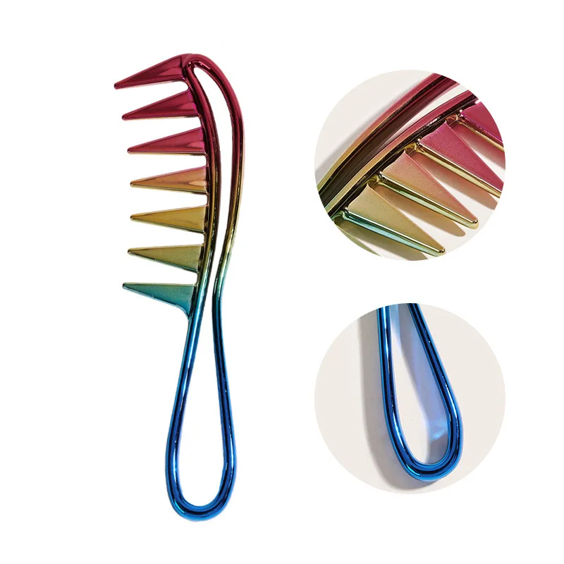 Hair Salon Large Tooth Wide Comb Smoothing Comb Household Oil Head Men's Women Hollow Comb Styling Comb Barber Accessories Tools