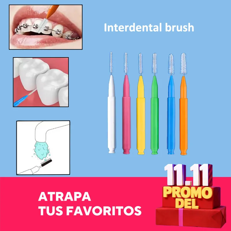 

100/300/500Pcs Interdental brush Cleaners Orthodontic Dental Teeth Brush Oral Hygiene Tools Orthodontic Dental Teeth Brush