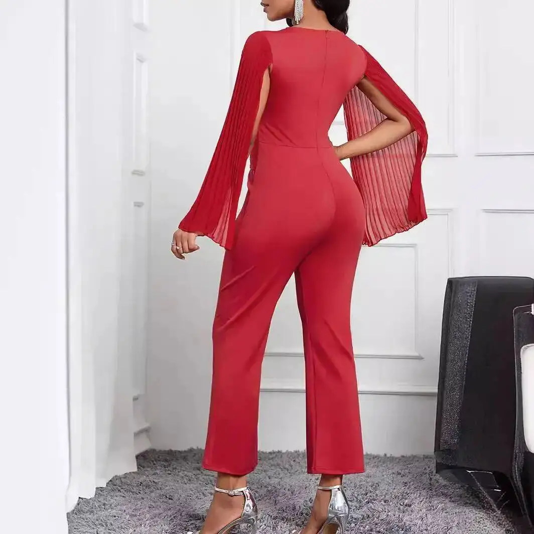 

Subtle Elegant Design Style, Temperament, Solid Color Jumpsuit for Women Casual 2025 Party Summer Elegantes Casual Y2k