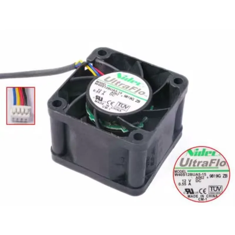 

Nidec W40S12BUA5-15 A062 A061 DC 12 В 0,55 А 40x40x28 мм 4-проводной охлаждающий вентилятор для сервера