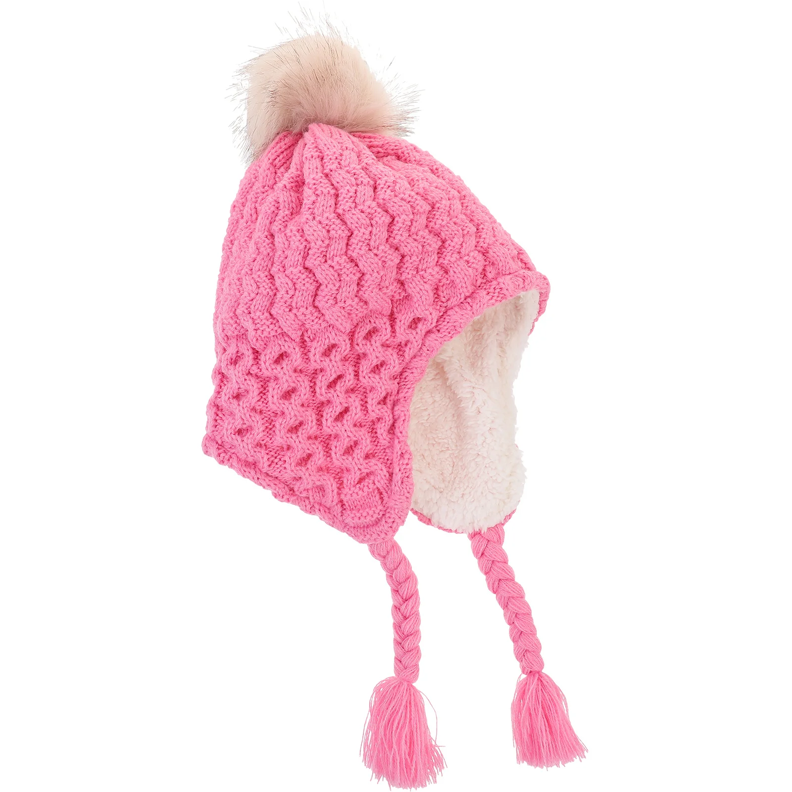 

Knitted Baby Winter Hat Pom Pom Warm Ear Protector Infant Toddler Cold Weather Hat Soft Comfortable Newborn Hats