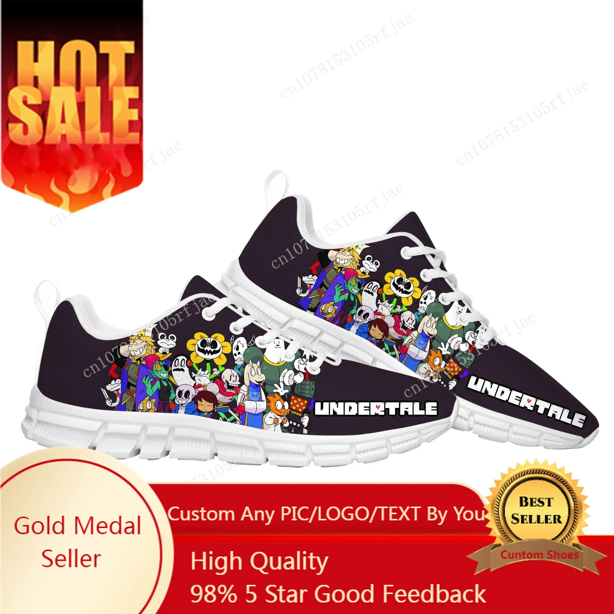 

Cartoon Game Undertale Sans Skull Sports Shoes Men Women Sneaker Tailor Made Couple Built Shoes