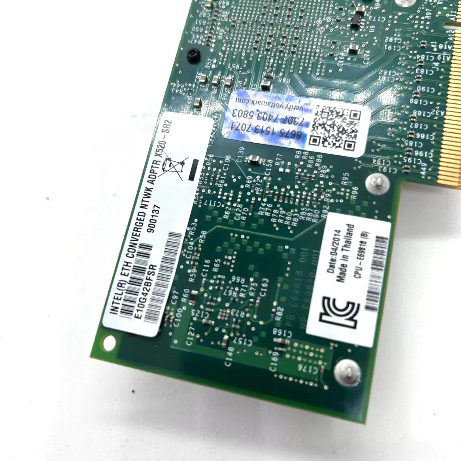 2-Ports CPU-E69818(B) X520-SR2 محول خادم إيثرنت للشبكة يناسب أجزاء طابعة INTEL