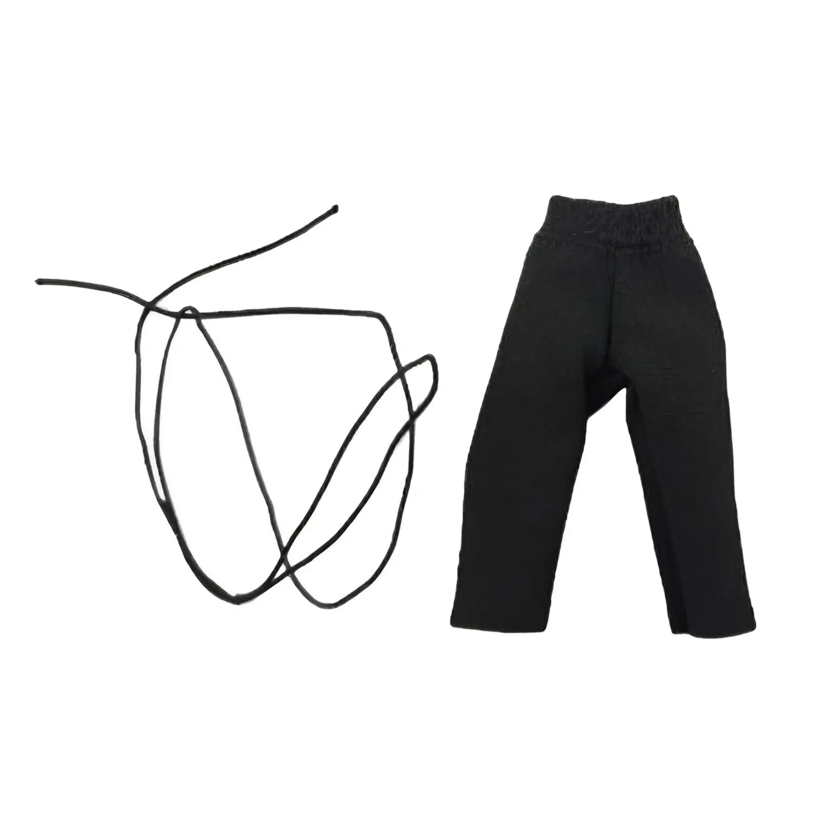 1/18 Scale Miniature Pants Cloth Wide Leg Long Trouser Action Figure Clothes for 3.75 Inch Doll Collectors