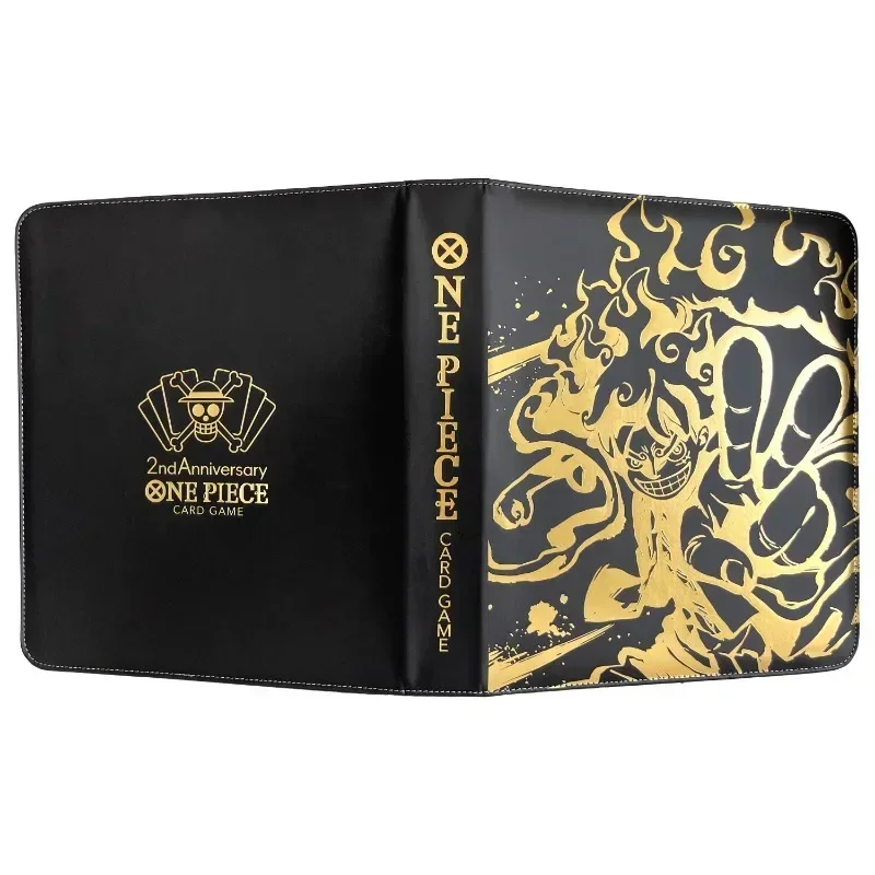 One Piece OPCG Card Book Binder Zipper Bronzing Style Nika Luffy