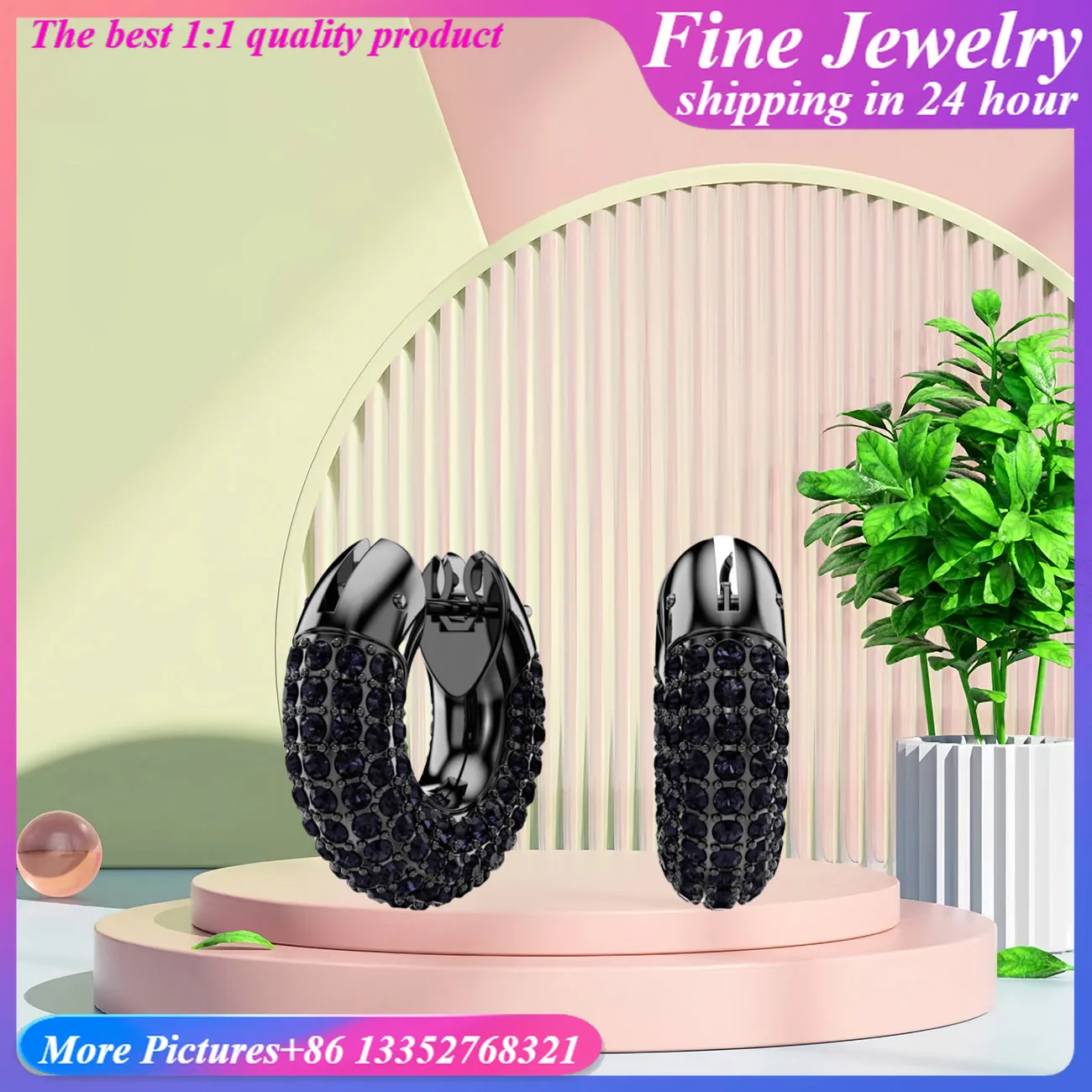 2024 New Fashion Style Jewelry Mesmera Elegant Earrings White Mixed Cutting Women's Luxury Jewelry Birthday Party Gift