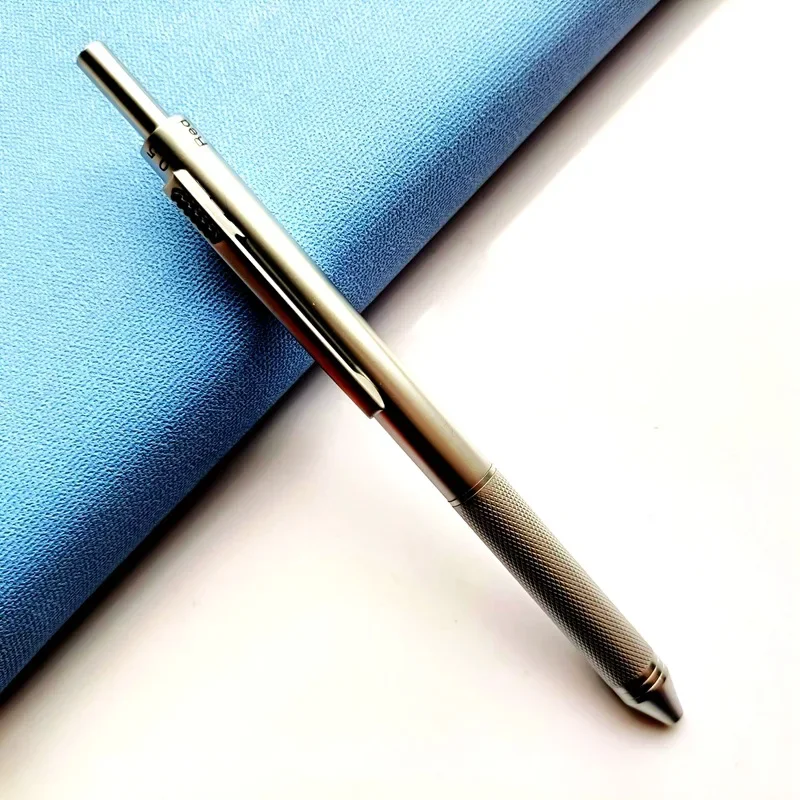 Hoogwaardige metalen veelkleurige balpen 4-in-1 balpen 0,7 mm zwart blauw rood vullingen en potloodlood kantoor school schrijven
